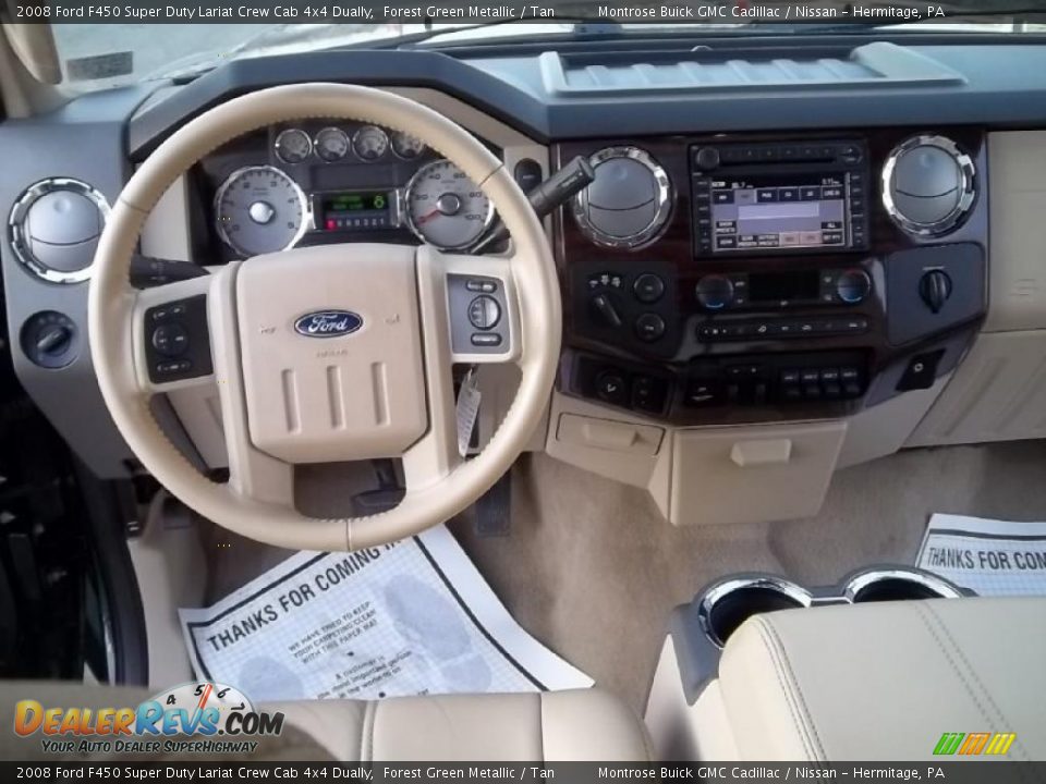 2008 Ford F450 Super Duty Lariat Crew Cab 4x4 Dually Forest Green Metallic / Tan Photo #25