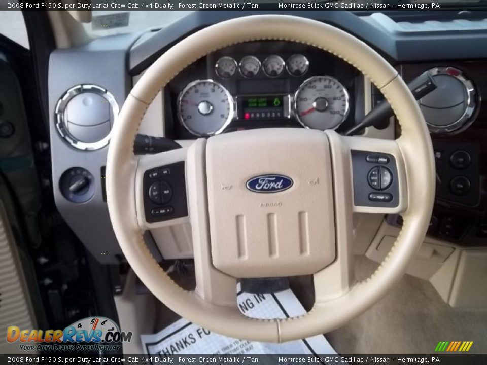 2008 Ford F450 Super Duty Lariat Crew Cab 4x4 Dually Forest Green Metallic / Tan Photo #26