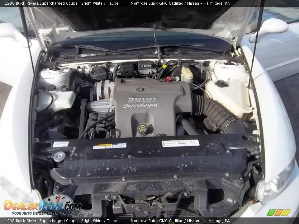 1998 Buick Riviera Supercharged Coupe 3.8 Liter Supercharged OHV 12-Valve 3800 Series II V6 Engine Photo #27