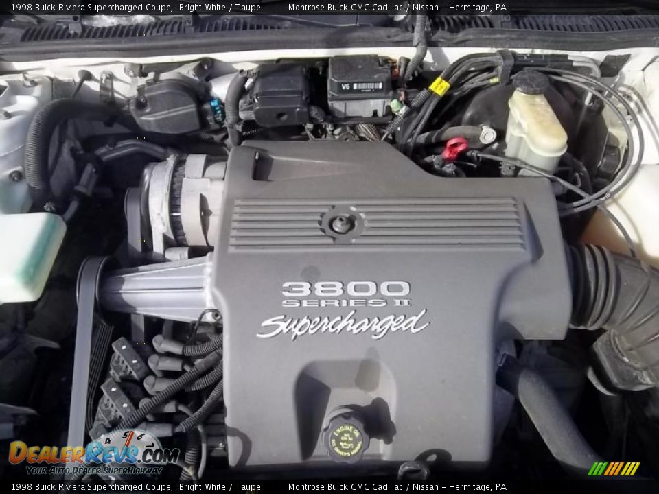 1998 Buick Riviera Supercharged Coupe 3.8 Liter Supercharged OHV 12-Valve 3800 Series II V6 Engine Photo #28