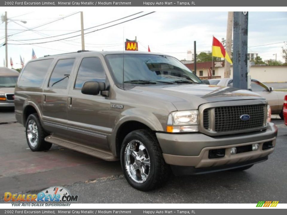 2002 Ford Excursion Limited Mineral Gray Metallic / Medium Parchment Photo #6
