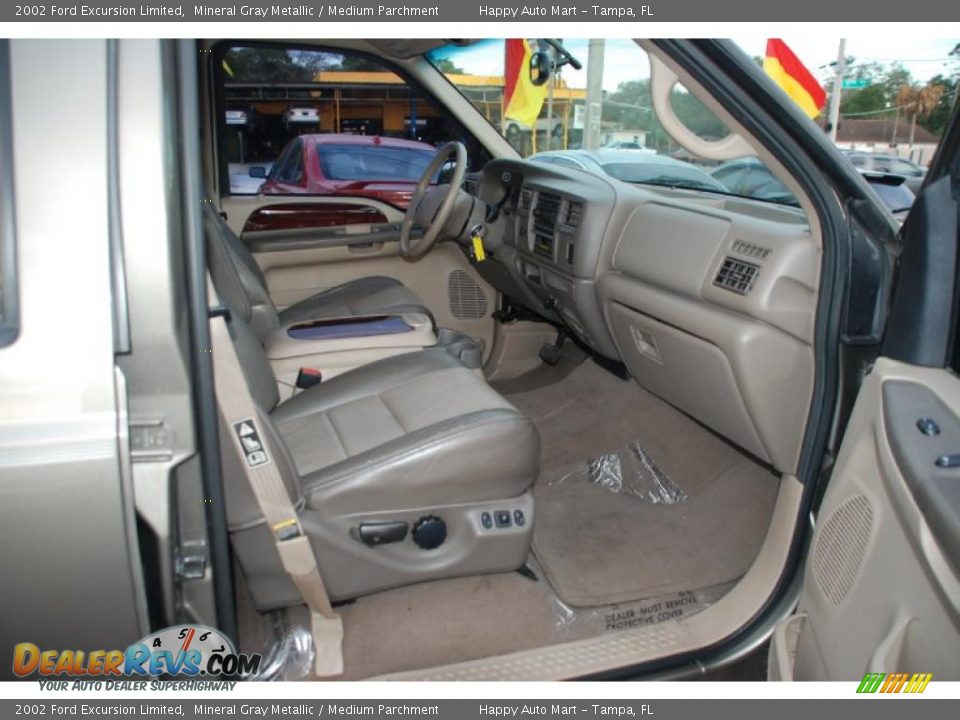 2002 Ford Excursion Limited Mineral Gray Metallic / Medium Parchment Photo #19