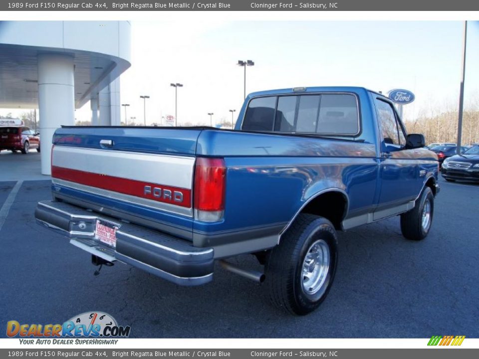 Bright Regatta Blue Metallic 1989 Ford F150 Regular Cab 4x4 Photo #3