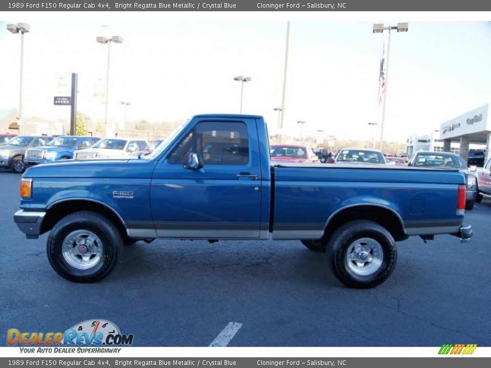 Bright Regatta Blue Metallic 1989 Ford F150 Regular Cab 4x4 Photo #5