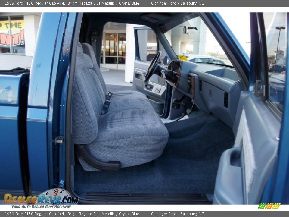 Crystal Blue Interior - 1989 Ford F150 Regular Cab 4x4 Photo #10