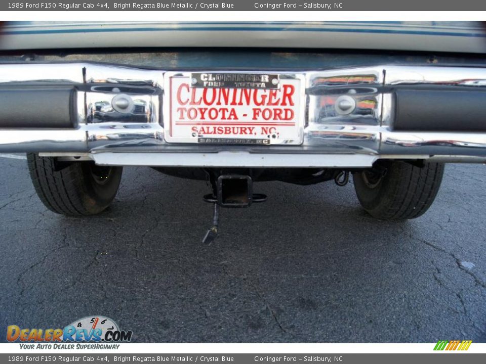 1989 Ford F150 Regular Cab 4x4 Bright Regatta Blue Metallic / Crystal Blue Photo #16