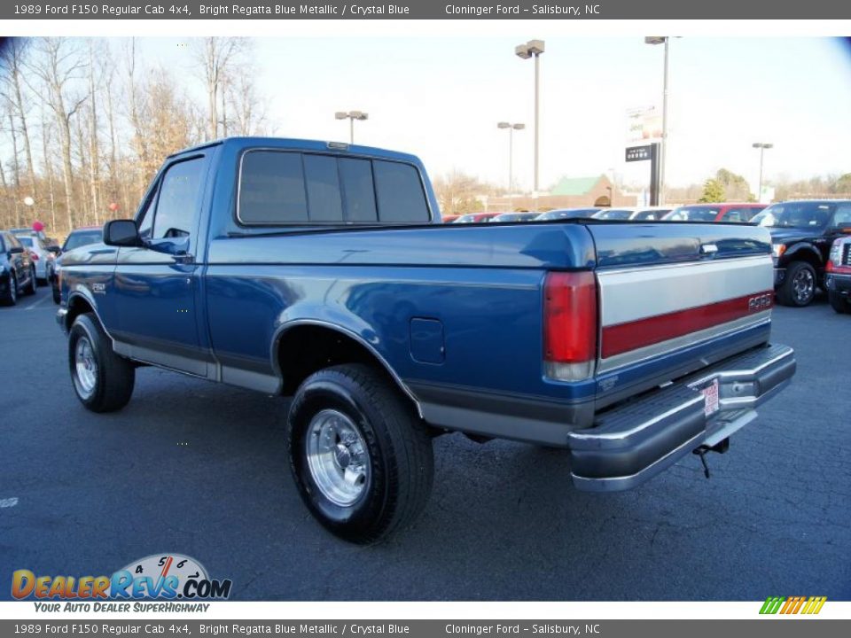 Bright Regatta Blue Metallic 1989 Ford F150 Regular Cab 4x4 Photo #28