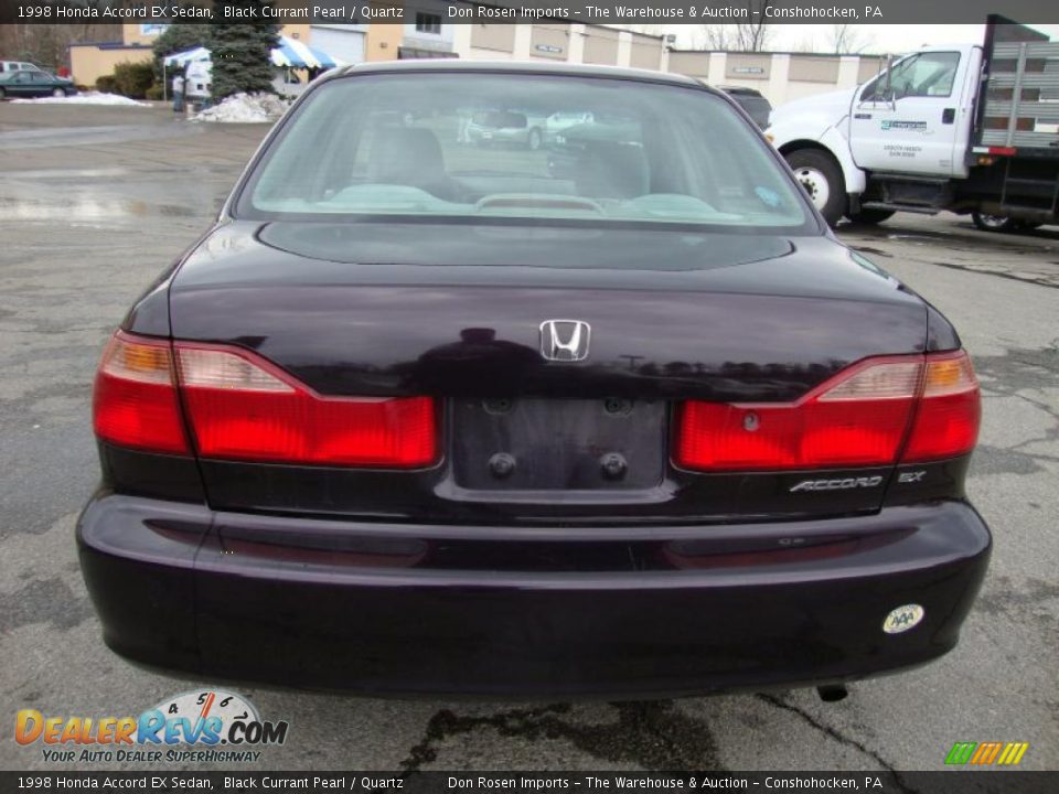 1998 Honda Accord EX Sedan Black Currant Pearl / Quartz Photo #9