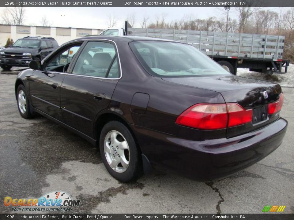 1998 Honda Accord EX Sedan Black Currant Pearl / Quartz Photo #10