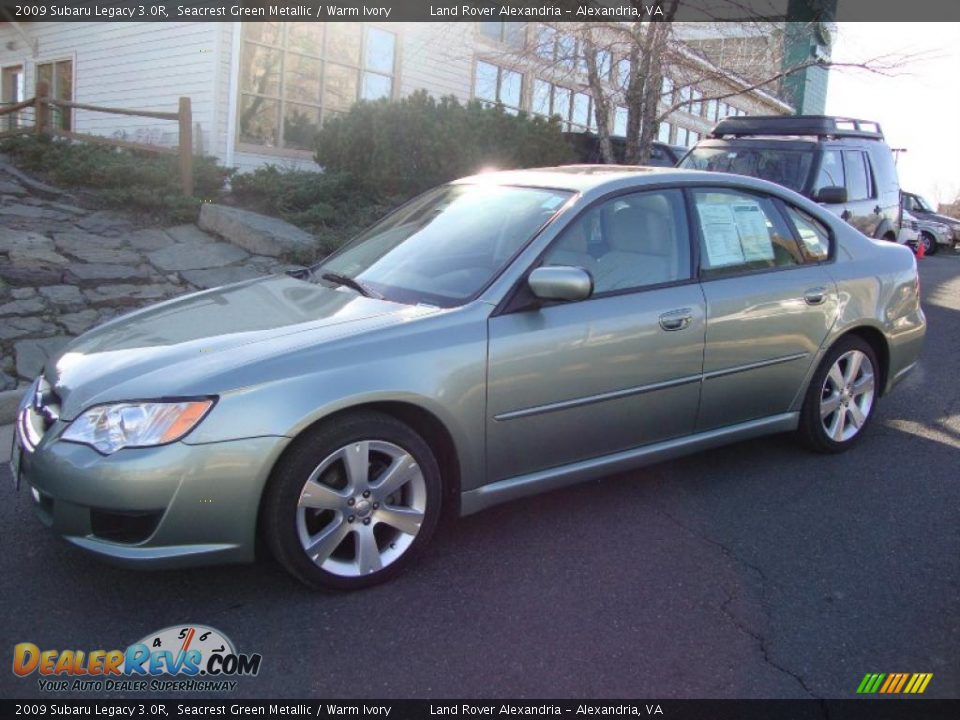 2009 Subaru Legacy 3.0R Seacrest Green Metallic / Warm Ivory Photo #2