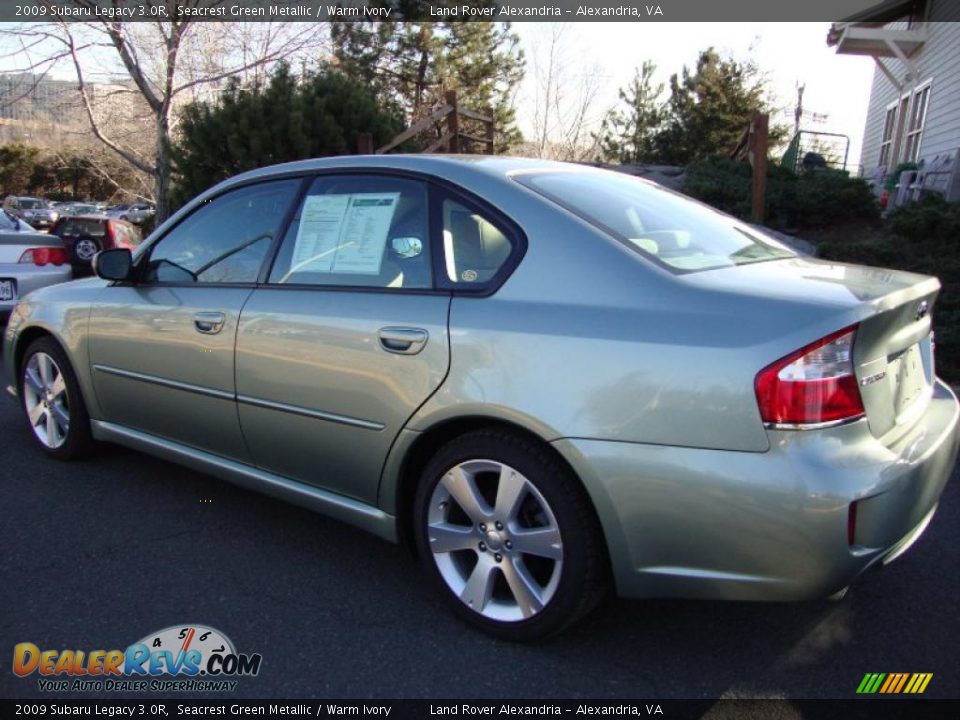 2009 Subaru Legacy 3.0R Seacrest Green Metallic / Warm Ivory Photo #3