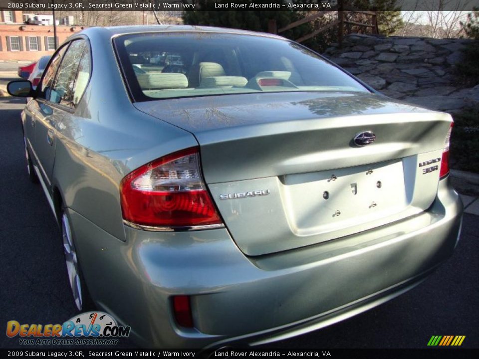 2009 Subaru Legacy 3.0R Seacrest Green Metallic / Warm Ivory Photo #4