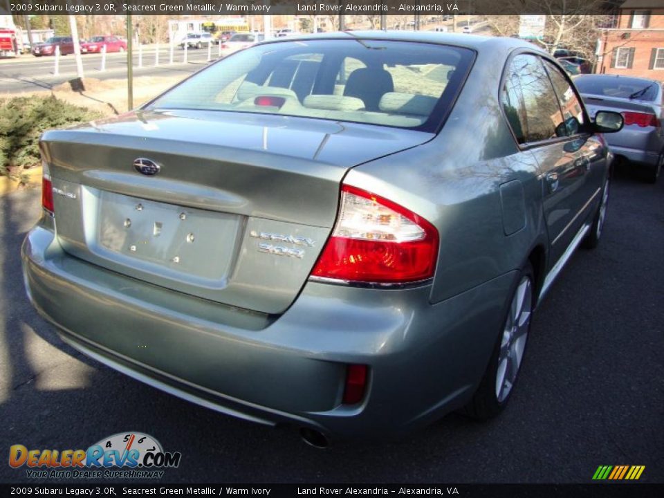 2009 Subaru Legacy 3.0R Seacrest Green Metallic / Warm Ivory Photo #7