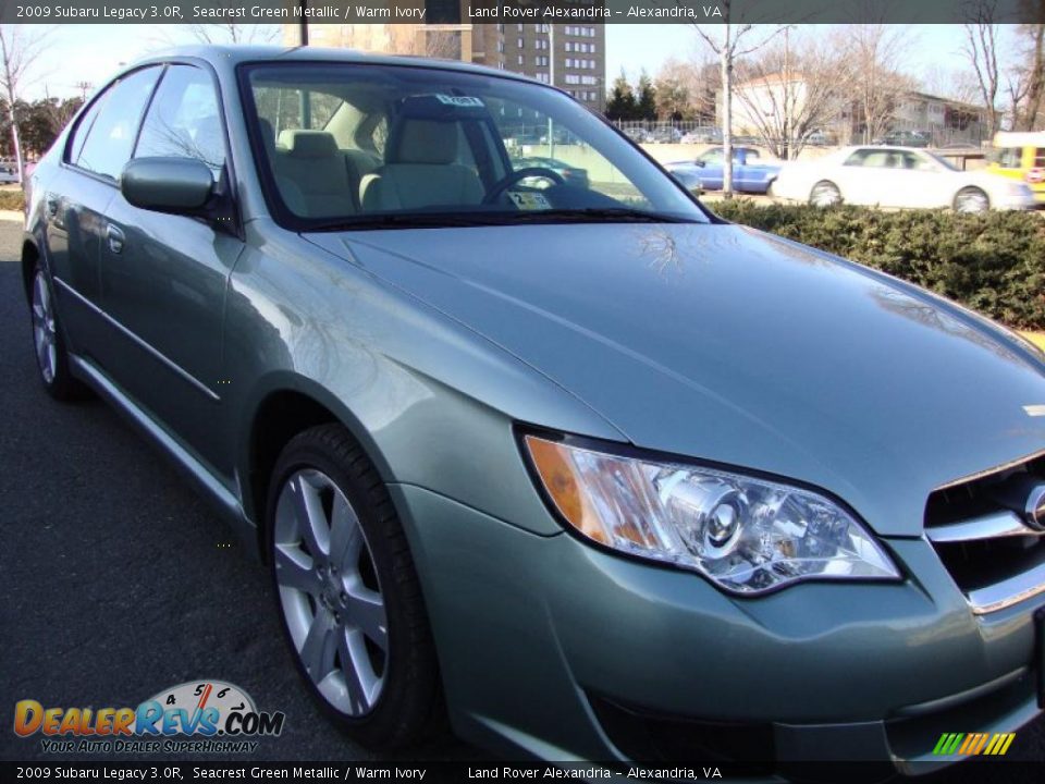 2009 Subaru Legacy 3.0R Seacrest Green Metallic / Warm Ivory Photo #8