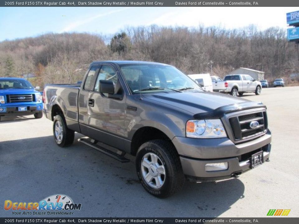 2005 Ford F150 STX Regular Cab 4x4 Dark Shadow Grey Metallic / Medium Flint Grey Photo #4