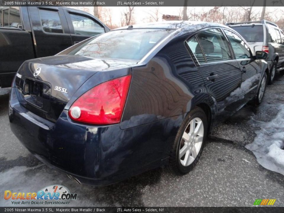 2005 Nissan Maxima 3.5 SL Majestic Blue Metallic / Black Photo #4