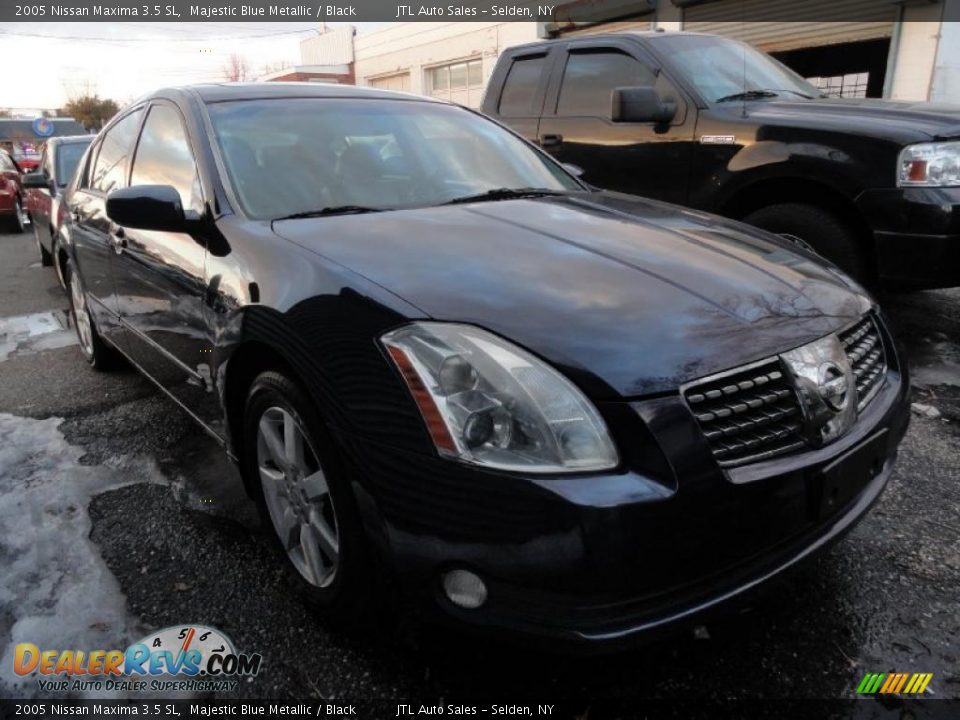 2005 Nissan Maxima 3.5 SL Majestic Blue Metallic / Black Photo #5