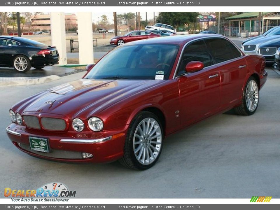 2006 Jaguar XJ XJR Radiance Red Metallic / Charcoal/Red Photo #7