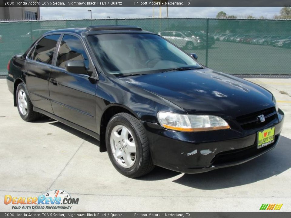 2000 Honda Accord EX V6 Sedan Nighthawk Black Pearl / Quartz Photo #1
