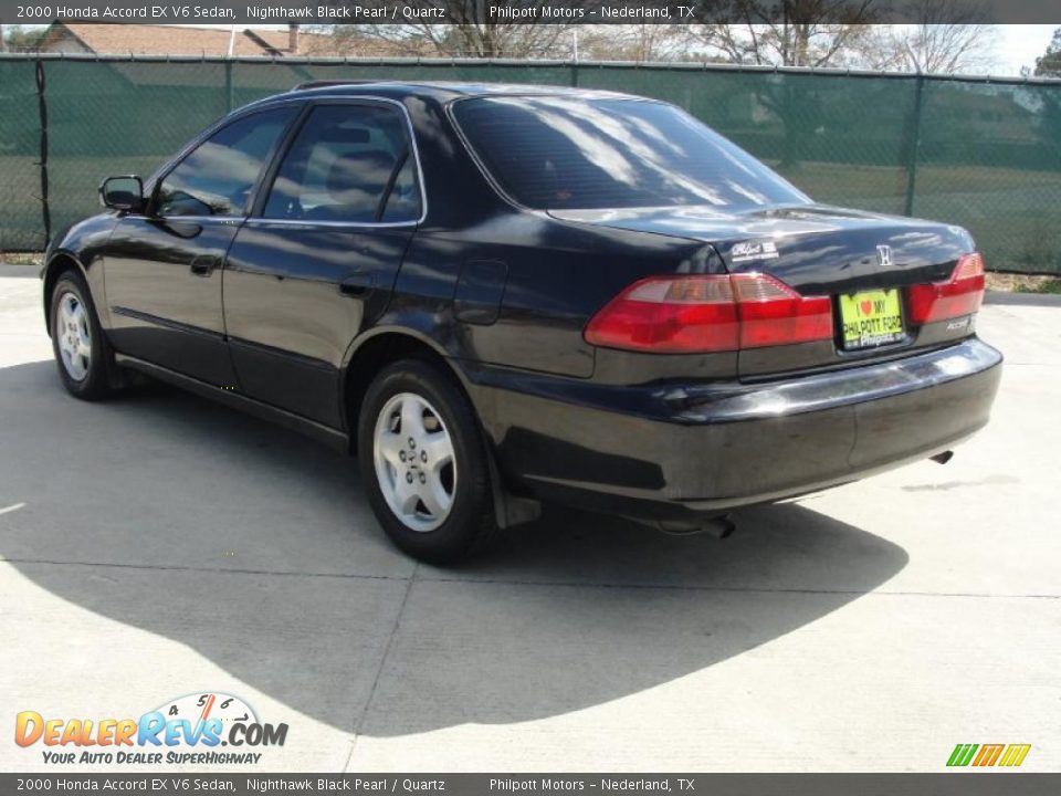 2000 Honda Accord EX V6 Sedan Nighthawk Black Pearl / Quartz Photo #5