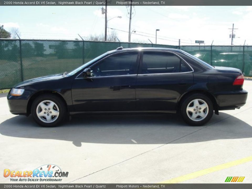 2000 Honda Accord EX V6 Sedan Nighthawk Black Pearl / Quartz Photo #6