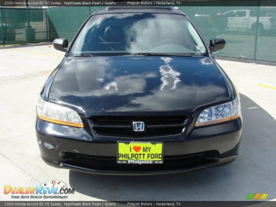 2000 Honda Accord EX V6 Sedan Nighthawk Black Pearl / Quartz Photo #8