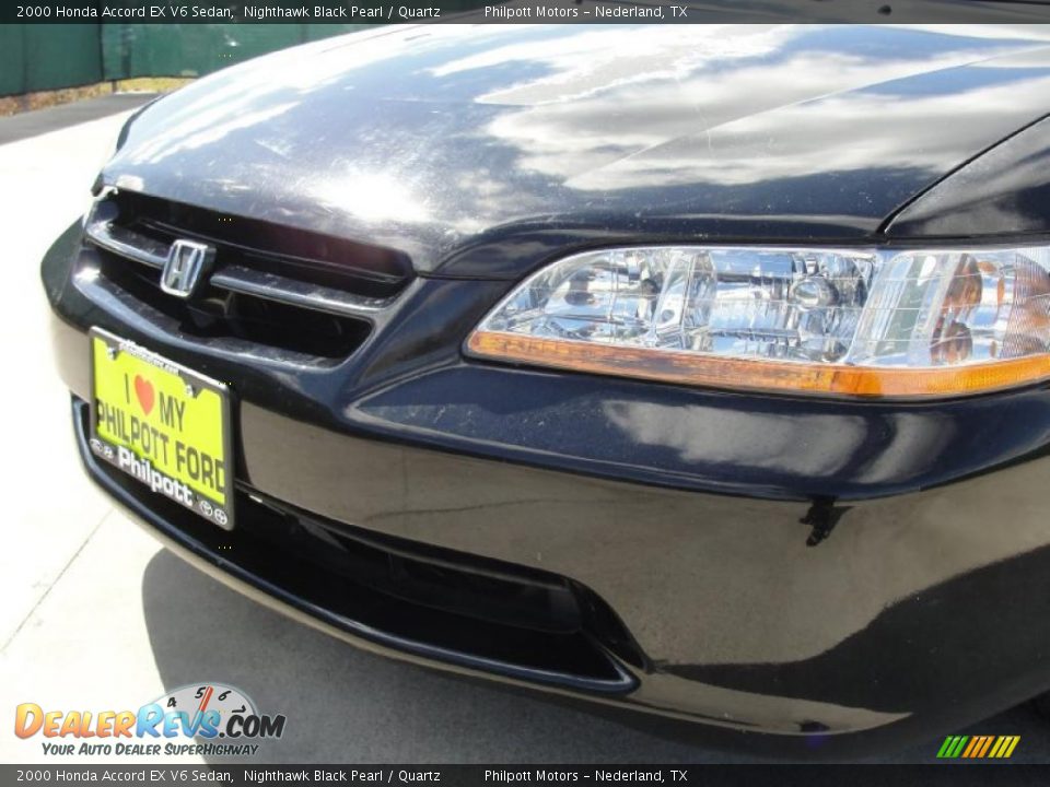 2000 Honda Accord EX V6 Sedan Nighthawk Black Pearl / Quartz Photo #12