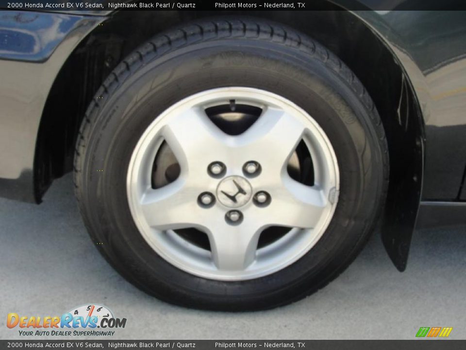 2000 Honda Accord EX V6 Sedan Nighthawk Black Pearl / Quartz Photo #13