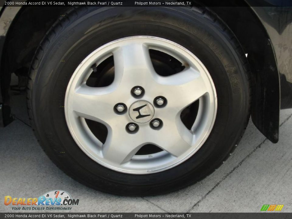 2000 Honda Accord EX V6 Sedan Nighthawk Black Pearl / Quartz Photo #14
