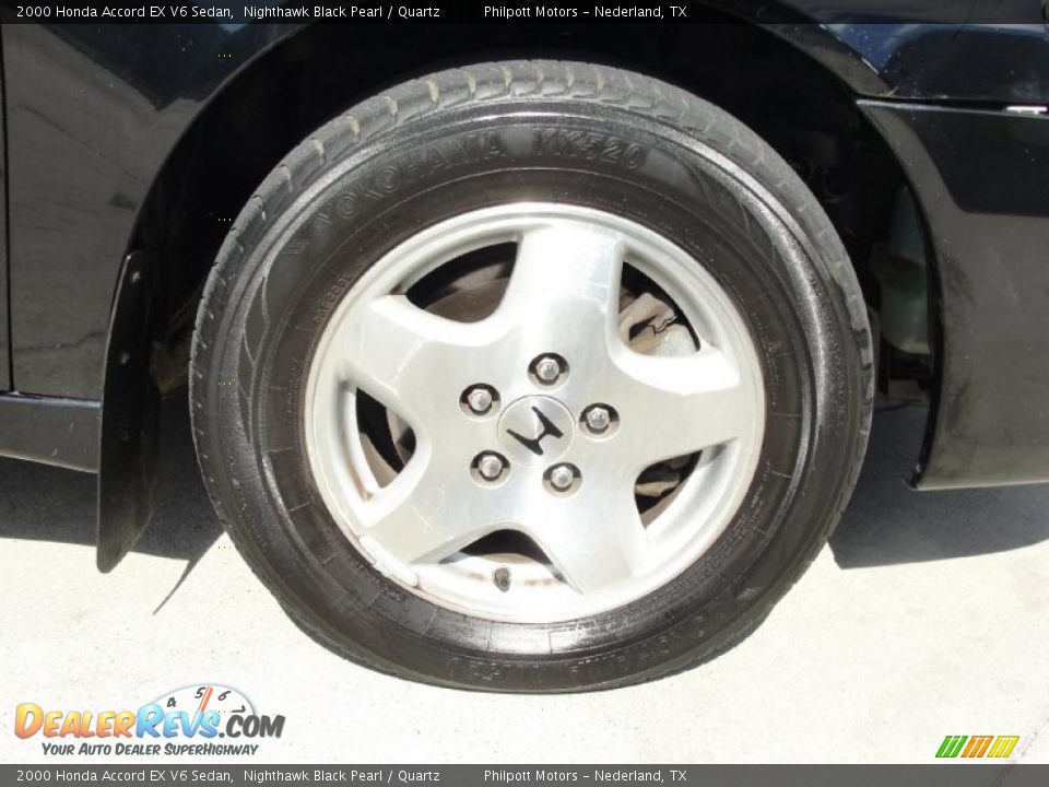 2000 Honda Accord EX V6 Sedan Nighthawk Black Pearl / Quartz Photo #16