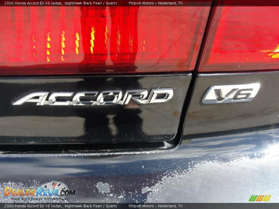 2000 Honda Accord EX V6 Sedan Nighthawk Black Pearl / Quartz Photo #24