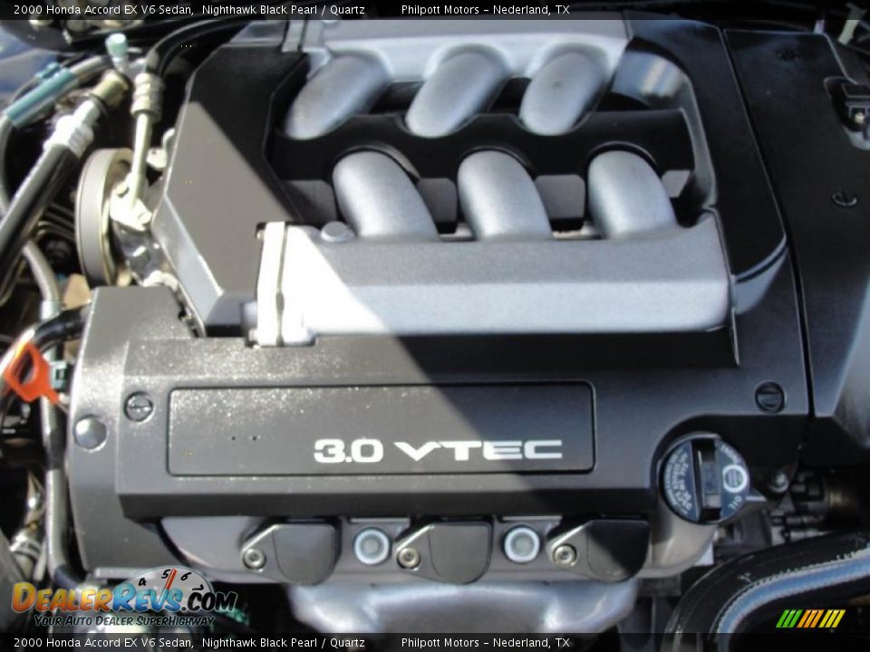 2000 Honda Accord EX V6 Sedan Nighthawk Black Pearl / Quartz Photo #28