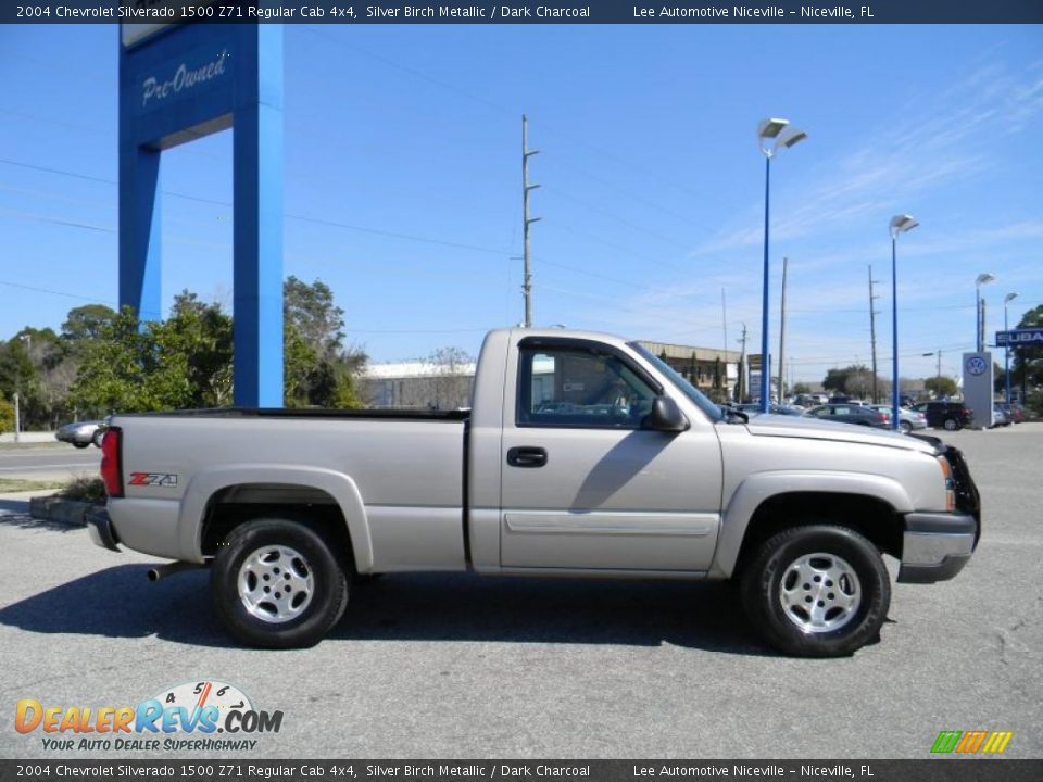 2004 Chevrolet Silverado 1500 Z71 Regular Cab 4x4 Silver Birch Metallic / Dark Charcoal Photo #6