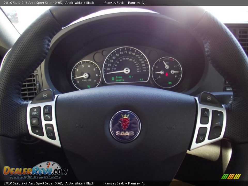 2010 Saab 9-3 Aero Sport Sedan XWD Steering Wheel Photo #14