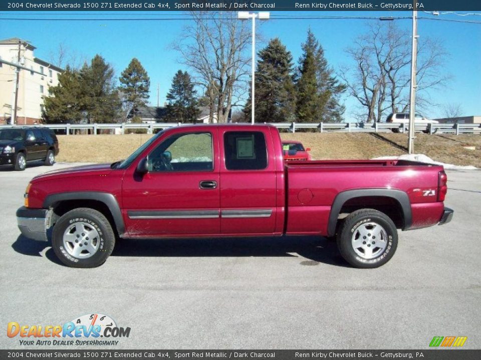 2004 Chevrolet Silverado 1500 Z71 Extended Cab 4x4 Sport Red Metallic / Dark Charcoal Photo #13