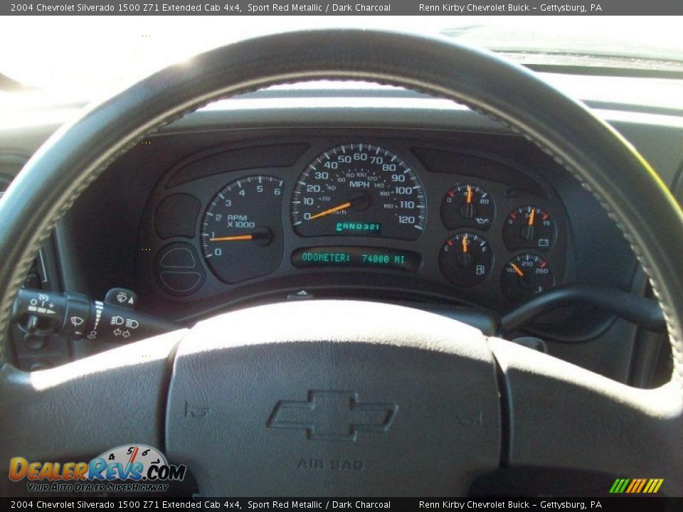 2004 Chevrolet Silverado 1500 Z71 Extended Cab 4x4 Sport Red Metallic / Dark Charcoal Photo #24