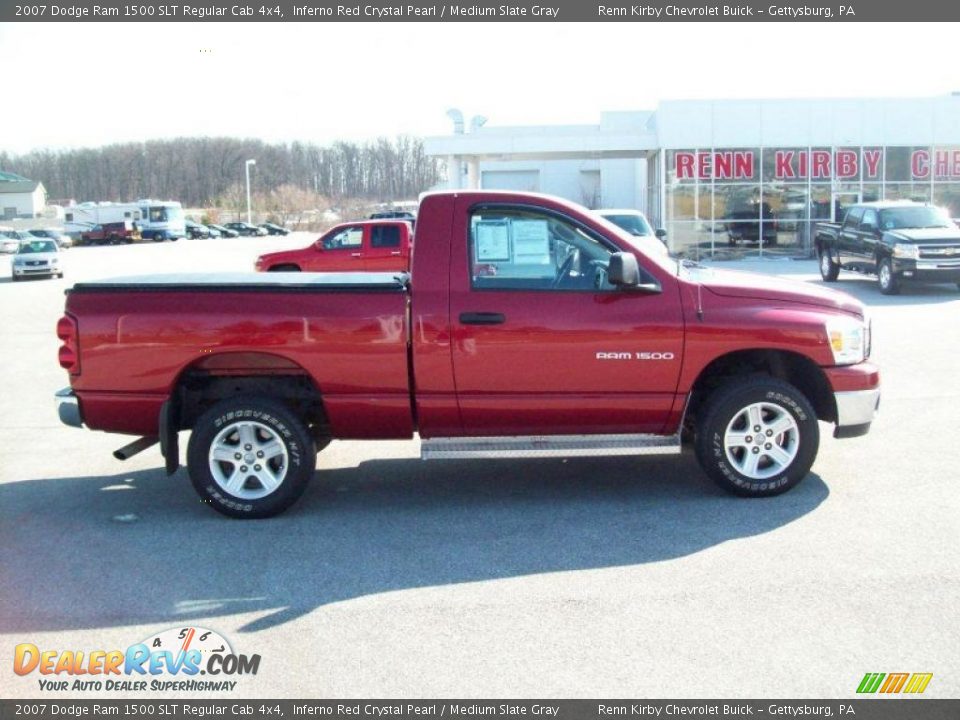 2007 Dodge Ram 1500 SLT Regular Cab 4x4 Inferno Red Crystal Pearl / Medium Slate Gray Photo #3