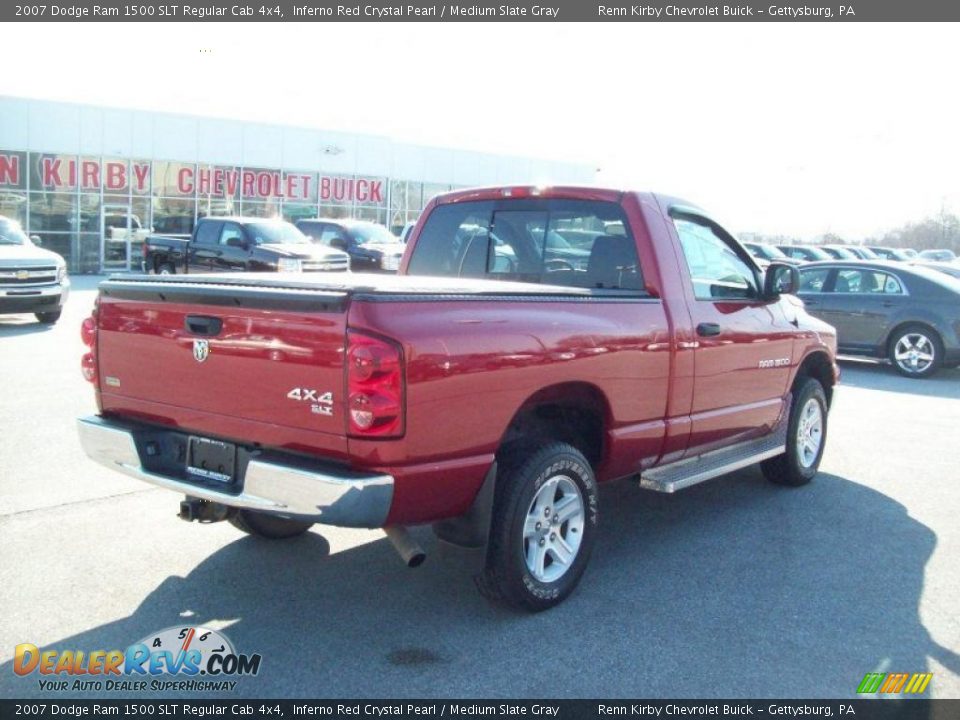 2007 Dodge Ram 1500 SLT Regular Cab 4x4 Inferno Red Crystal Pearl / Medium Slate Gray Photo #12