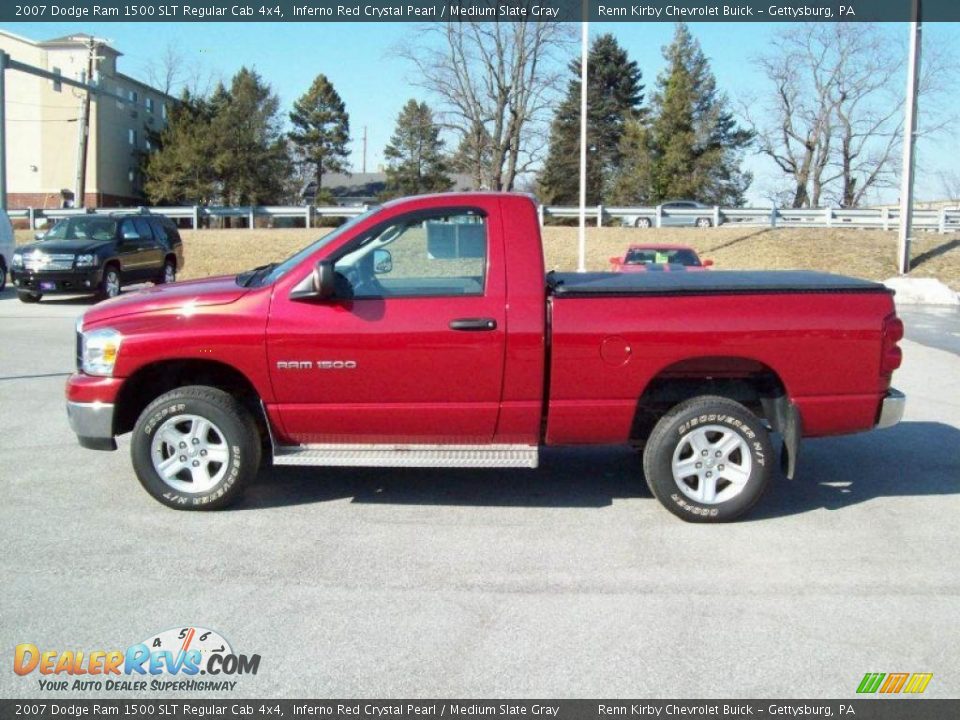 2007 Dodge Ram 1500 SLT Regular Cab 4x4 Inferno Red Crystal Pearl / Medium Slate Gray Photo #13