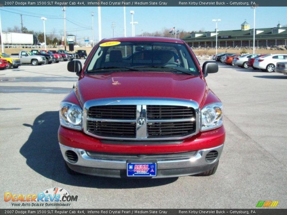 2007 Dodge Ram 1500 SLT Regular Cab 4x4 Inferno Red Crystal Pearl / Medium Slate Gray Photo #18