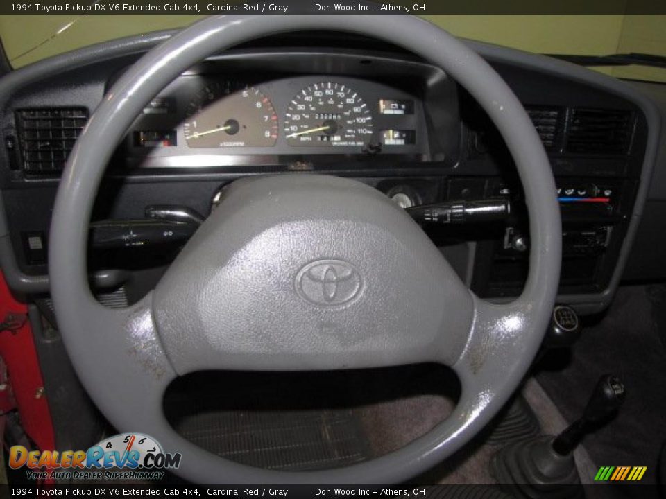 1994 Toyota Pickup DX V6 Extended Cab 4x4 Cardinal Red / Gray Photo #7