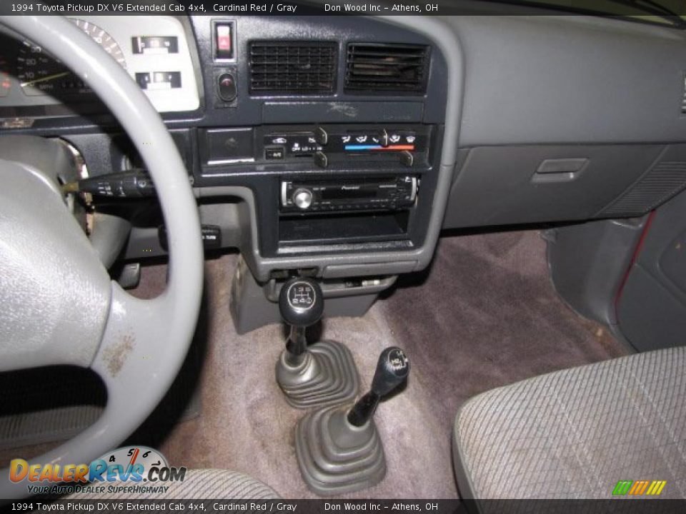 1994 Toyota Pickup DX V6 Extended Cab 4x4 Cardinal Red / Gray Photo #8