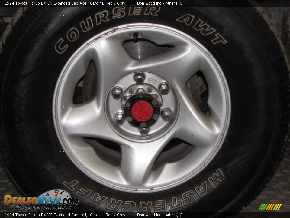1994 Toyota Pickup DX V6 Extended Cab 4x4 Cardinal Red / Gray Photo #16