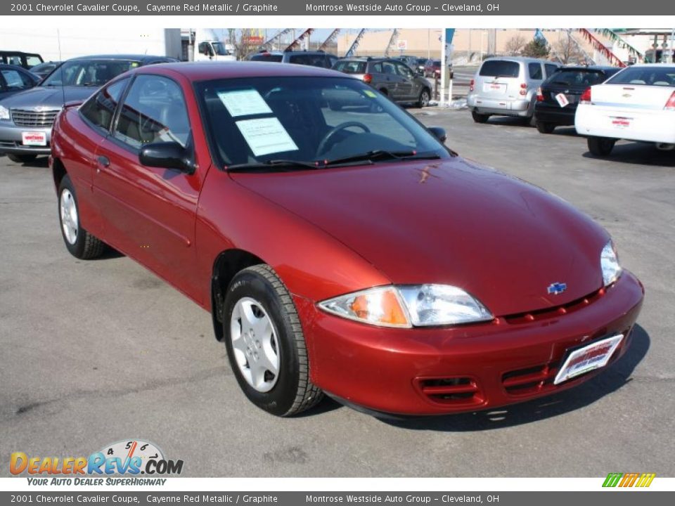 2001 Chevrolet Cavalier Coupe Cayenne Red Metallic / Graphite Photo #3