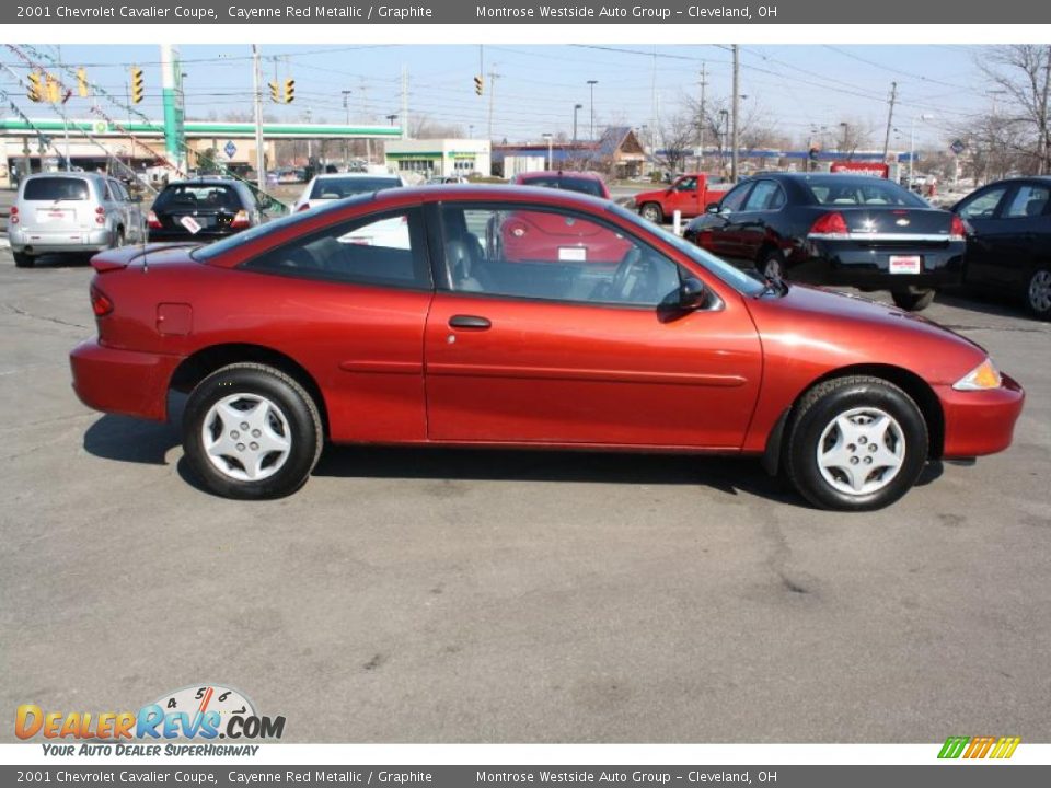 2001 Chevrolet Cavalier Coupe Cayenne Red Metallic / Graphite Photo #4