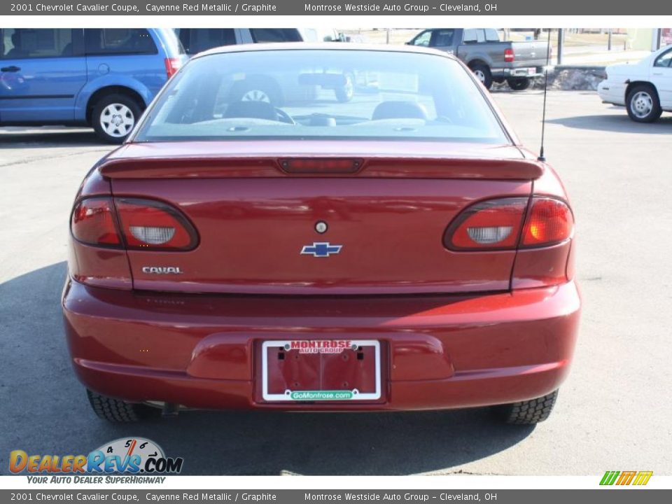 2001 Chevrolet Cavalier Coupe Cayenne Red Metallic / Graphite Photo #6