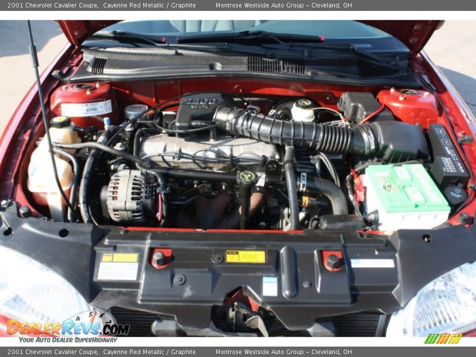 2001 Chevrolet Cavalier Coupe Cayenne Red Metallic / Graphite Photo #17