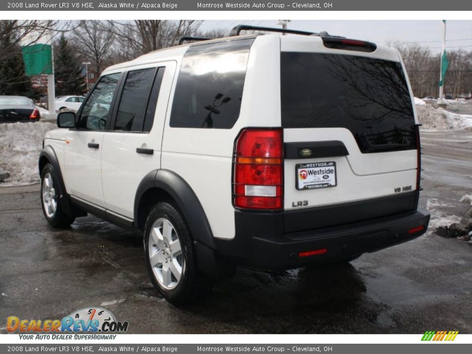 2008 Land Rover LR3 V8 HSE Alaska White / Alpaca Beige Photo #5