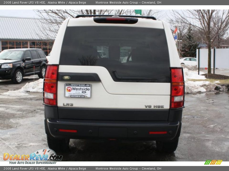 2008 Land Rover LR3 V8 HSE Alaska White / Alpaca Beige Photo #6