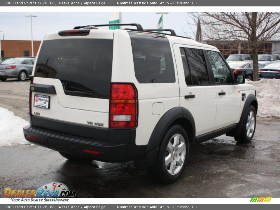 2008 Land Rover LR3 V8 HSE Alaska White / Alpaca Beige Photo #7